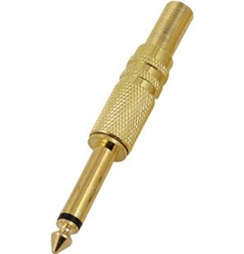 Resim Gitar Jack Mono Sarı Gold Metal Jack ZE-1042 