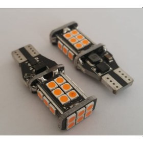 Resim Zembil T15 Led W16W Tip Dipsiz 24 Ledli Ampul Turuncu 