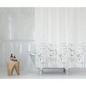 Resim Zethome Banyo Perdesi 1x240x200 Tek Kanat Duş Perdesi Halka Hediyeli Duşakabin Perdesi 8441 