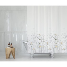 Resim Zethome Banyo Perdesi 1x240x200 Tek Kanat Duş Perdesi Halka Hediyeli Duşakabin Perdesi 8441 