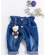 Resim Oyuncak Ayıcıklı Kız Bebek Kot Pantolon Denim Pantolon 001 