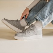 Resim Nike Air Force 1 '07 PRM 'Utility' Gri Beyaz Kadın Sneaker Ayakkabı 