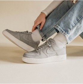 Resim Nike Air Force 1 '07 PRM 'Utility' Gri Beyaz Kadın Sneaker Ayakkabı 