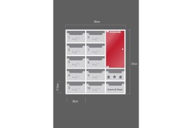 Resim 1001 Dijital - 12 Dairelik Apartman Ilan Panolu Posta Kutusu 