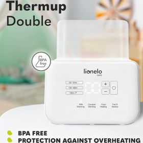 Resim Thermup Çiftli Biberon Isıtıcı, 2 Biberon Aynı Anda Isıtır, 6 Çalışma Modu, Sterilizasyon ve Çözme Fonksiyonu, Güvenli ve Sessiz Kullanım 
