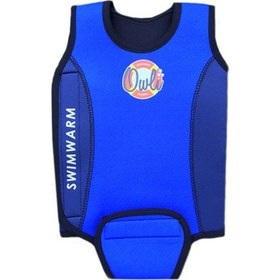 Resim Owli Swimwarm Üşütmeyen Bebek Mayosu Mavi-Lacivert 