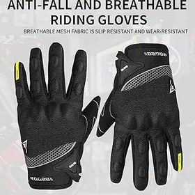 Resim Hanzete Motosiklet Sürme Eldivenleri kaymaz Off-road Dört Mevsim Açık Dağcılık Dokunmatik Ekran Eldivenleri 