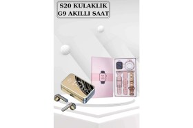 Resim Butik Bileklikli Amoled Ekran Akıllı Saat ve Dijital Göstergeli Kablosuz Bluetooth Kulaklık Anc/ Enc 