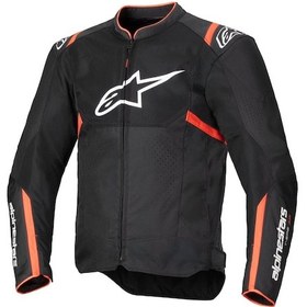 Resim Alpinestars T-sps Air V2 Korumalı Motosiklet Montu Siyah Kırmızı 