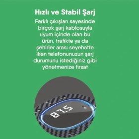 Resim Daisy Home Bluetooth Fm Transmitter USB Destekli Araç Şarjı 