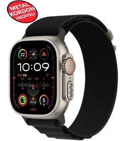 Resim Ultra 2 Akıllı Saat Çelik Kordon Hediyeli Gri Kasa 49mm Nfc Bildirim Sesli Arama Özellikli LG68 