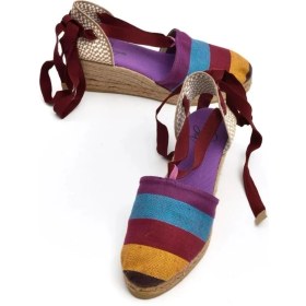 Resim Su Espadril Melody Mor Kadın Dolgu Topuklu Espadril 