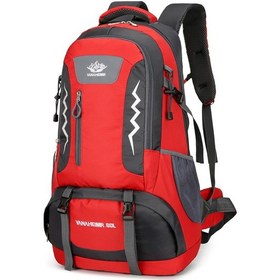 Resim Gajeena Kırmızı 60l Nilon Outdoor Montaj Çantası - Spor, Gezi Ve Dağcılık İçin Çift Omuzlu Büyük Kapasiteli Sırt Çantası 2304 Kırmızı 
