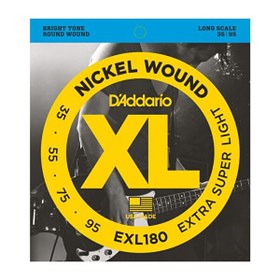 Resim D'Addario EXL180 XL 35-95 Long Scale Nickel Bass Gitar Tel Seti 