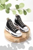 Resim Bambi Siyah Keten Kadın Sneaker K01688021318 