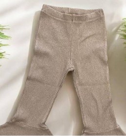 Resim Kız Çocuk Bel Lastikli Kaşkorse İspanyol Paça Tayt-14433 Bej 