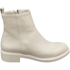 Resim Punto 326201z Fermuarlı Kaydırmaz Kauçuk Taban Günlük Kadın Bot Bej 