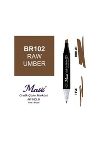 Resim Çift Uçlu Marker Grafik Çizim Kalemi 102 Açık Kahverengi 