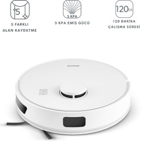Resim Homend Alex Laser 1291H Moplu ve Haritalamalı Akıllı Robot Süpürge Beyaz 