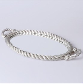 Resim Halat Aynalı Tepsi Gümüş 