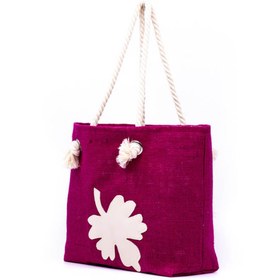Resim İSTANBULSTYLEMODA Plaj Çanta Jüt Dokulu Fuşya CNT141225 