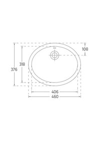 Resim Isvea Soluzione Tezgah Altı Lavabo 46 CM 