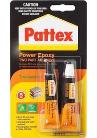 Resim Pattex Süper Yapıştırıxcı Pow Epoxy Lig. Clear 2X11 Ml 