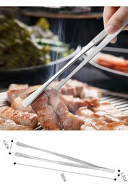 Resim RELATOS Yiyecek Servis Maşası Şef Cımbızı Et Kızartma Barbekü Aleti 30 Cm 