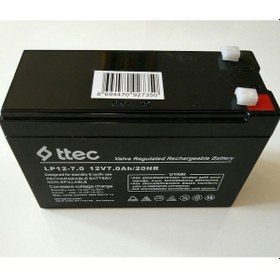 Resim Ttec Base 12 Volt 7 Amper Bakımsız Kuru Akü 12V 7Ah Aralık 