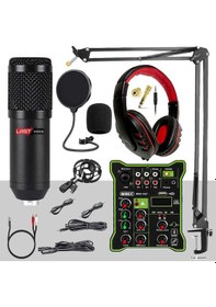 Resim Lastvoice Bm800 Functional Paket-1 Stüdyo Mikrofon Ses Kartlı Mikser Kulaklık Stand 