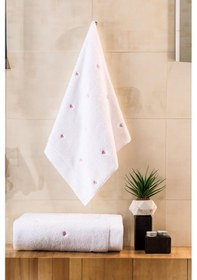 Resim Varol Love Serisi Nakışlı Micro Cotton Banyo Havlu Seti Lila-standart Lila 