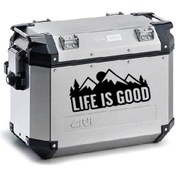 Resim Life Is Good Desenli Motosiklet Çanta Sticker Etiket Modeli 