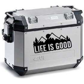 Resim Life Is Good Desenli Motosiklet Çanta Sticker Etiket Modeli 