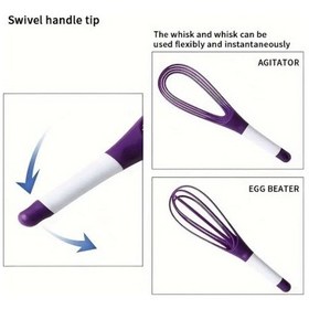 Resim Silikon Saplı 2 İşlevli Akıllı Çırpıcı Çok Renkli 