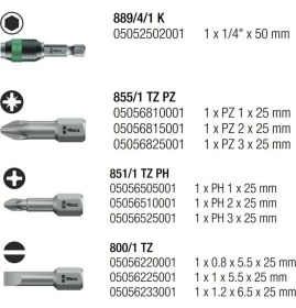 Resim Wera Bit-Check 10 Universal 3 Bits Seti 05056375001 