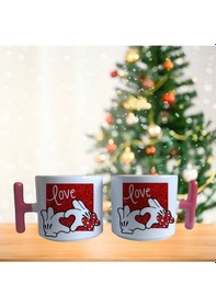 Resim Mickey Ve Minnie Mouse Porselen Fincan Takımı 196 Beyaz 