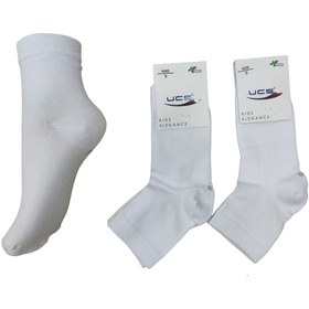 Resim Çoçuk Çorap Düz Beyaz Soket 3' Lü Set 