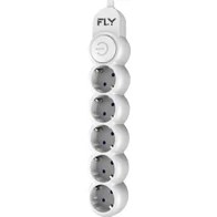 Resim Fly 3394-01 5'li Anahtarlı Akım Korumalı Priz 2500w 2mt Beyaz Renkli Çin Menşeli Güvenli Kullanım 