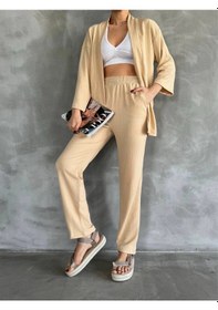 Resim Ezel Glory Bürümcük Kumaş Yakım Bej 