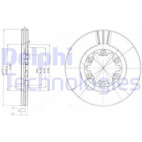 Resim Delphı Bg3809 - Ön Fren Dısk Havalı 273.7mm Ranger 4 4 98 06 Maz 