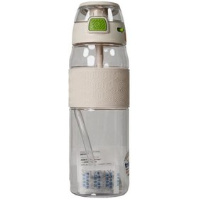 Resim Nessiworld Shotay Şeffaf Kapaklı Şeritli Tritan Matara 800 ml 