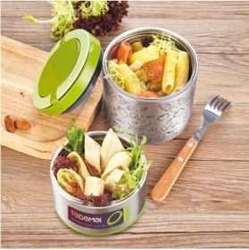 Resim Tantitoni 930 ml, 2 Katlı, Çift Duvarlı, Yemek Termosu, Sefer Tası, İçi Dışı Paslanmaz Çelik, TAV T6570Y930P 