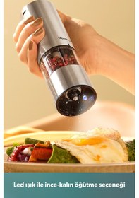 Resim Homend Grindgo 6003H Şarjlı Baharat Değirmen Seti 