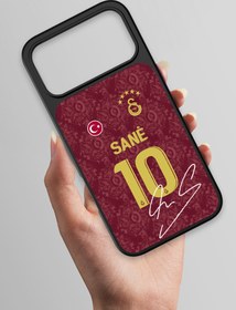 Resim Galatasaray Leroy Sane 3. Forma İmzalı Cam Telefon Kılıfı - iPhone 17 Pro 