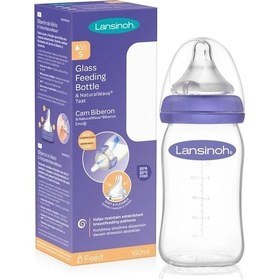 Resim Lansinoh Cam Biberon 160 ML + Naturalwave Biberon Emziği Yavaş Akış 