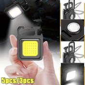 Resim 5 adet/3 adet Açık Hava Mini Anahtarlık Işıkları - Yüksek Parlaklık LED, Sırt Çantası ve Otomotiv Bakımı için Taşınabilir Manyetik El Fenerleri, USB Şarj Edilebilir Lityum Pil, 200mAh, Otomotiv Bakımı Işığı|Kompakt El Feneri|Dayanıklı Yapı, Taşınabilir Işık 