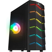 Resim ARC-X Rgb Ledli Siyah Acrylic Panel 120mm Fanlı Gaming Oyuncu Kasası Rampage