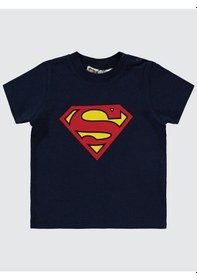 Resim Superman Erkek Bebek Şortlu Takım 6-18 Ay Lacivert Lacivert 