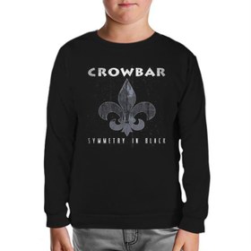 Resim Crowbar - Symmetry in Black Siyah Çocuk Sweatshirt 