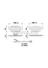 Resim Peugeot 308 2009-2015 Arası 1.6 Thp Braxis Marka Ön Balata 